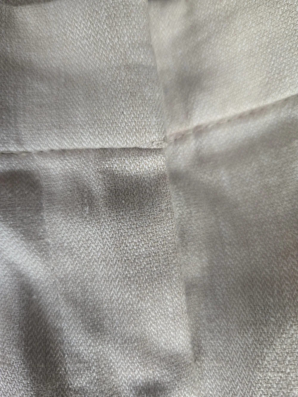 WOMEN'S CREAM WIDE-LEG LINEN BLEND TROUSERS - Size 8